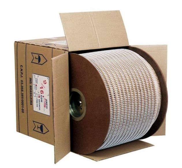 Bobina Wire-o 5/8 12.500 Anéis Prata Silver